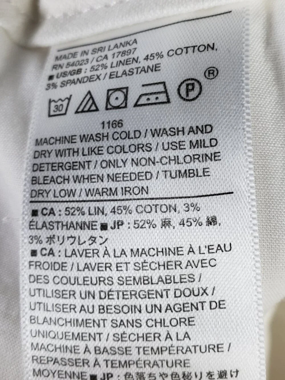 Banana Republic Linen Blend Barrel Pants Stretch White Utility Minimalist size M